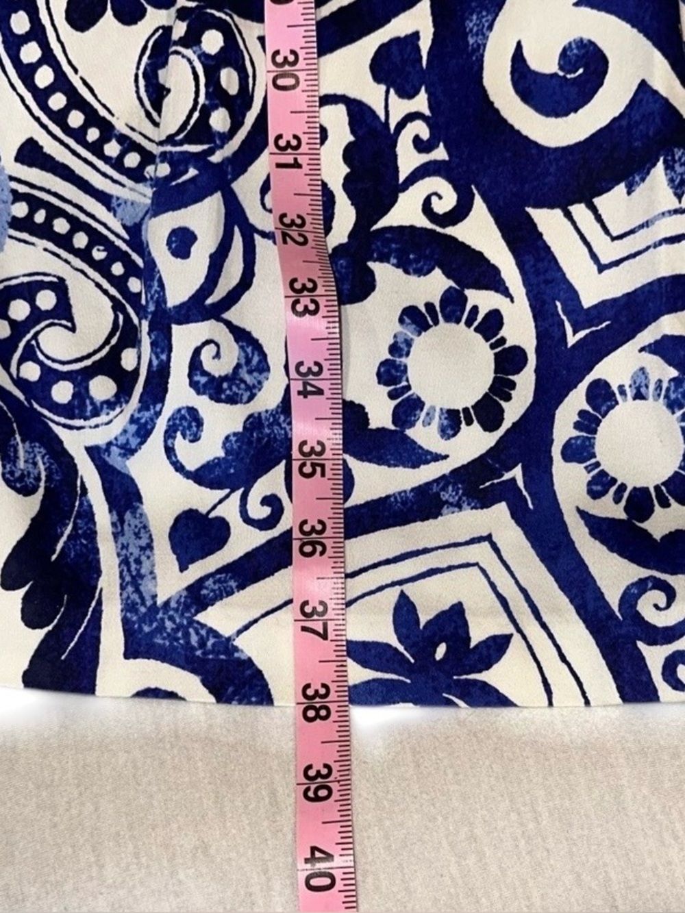 Lauren Ralph Lauren Dress Blue & White Floral Sleeveless Midi Women’s Size 6 - Picture 8 of 8